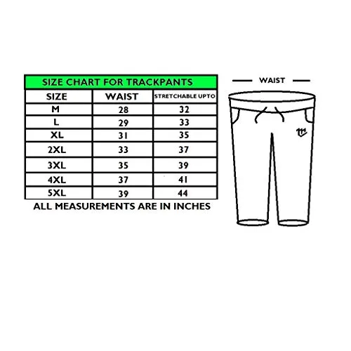 MARK LOUIIS Men's Loose Fit Trackpants (ML-BSL-1101_Black_Medium)