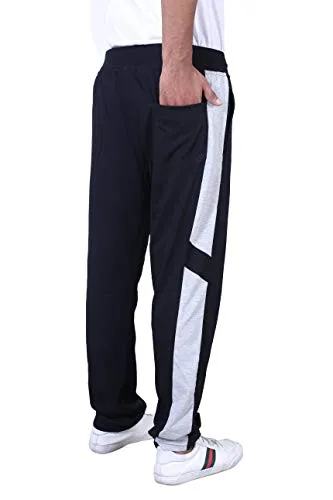 MARK LOUIIS Men's Loose Fit Trackpants (ML-BSL-1101_Black_Medium)