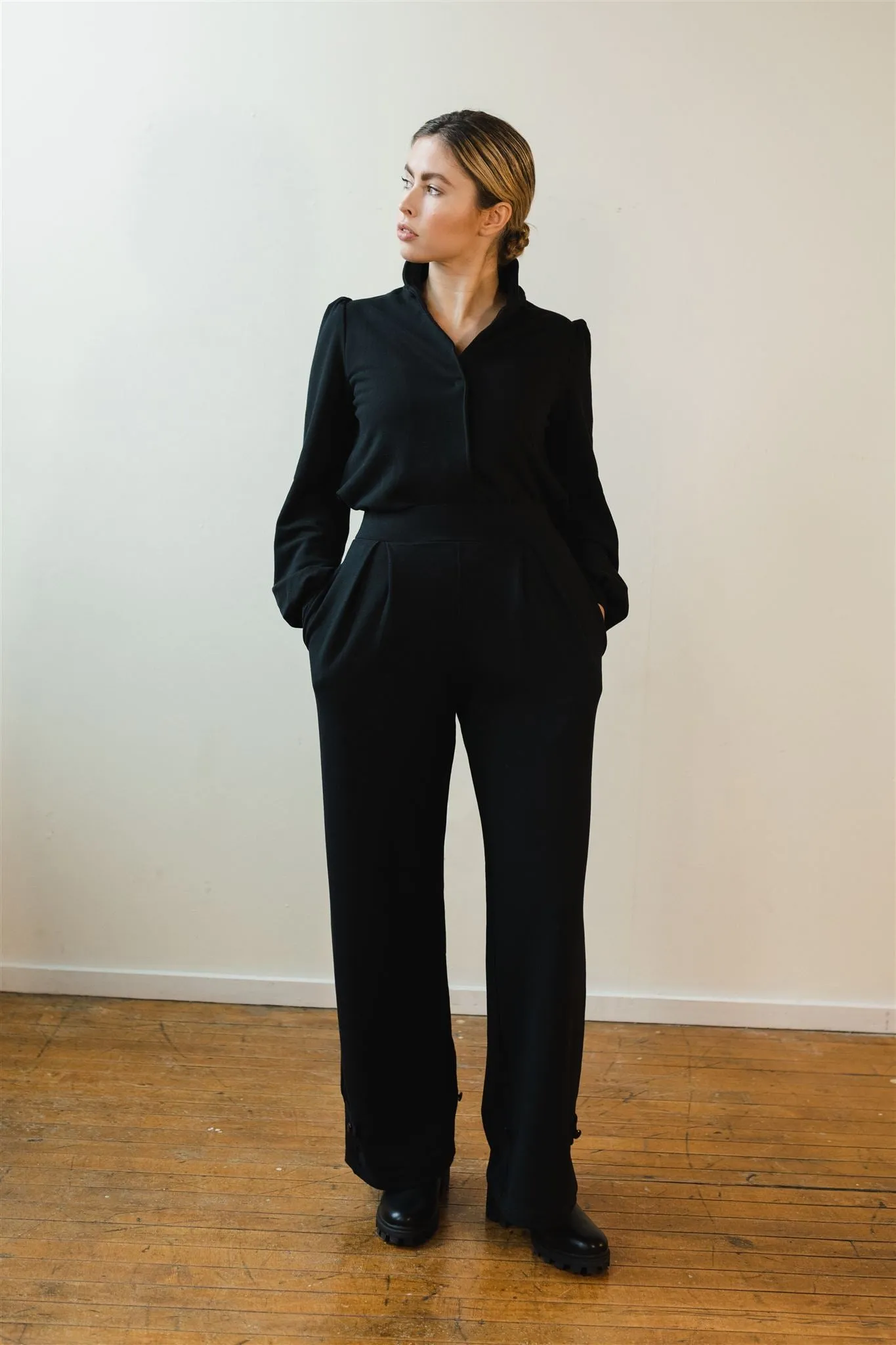 Marlene Wide Leg Pants - Black