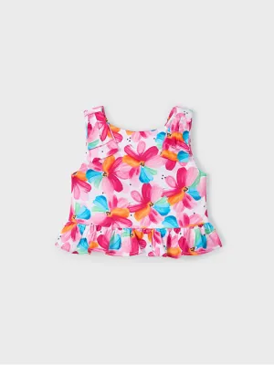 Mayoral Junior Girl Floral Peplum Top