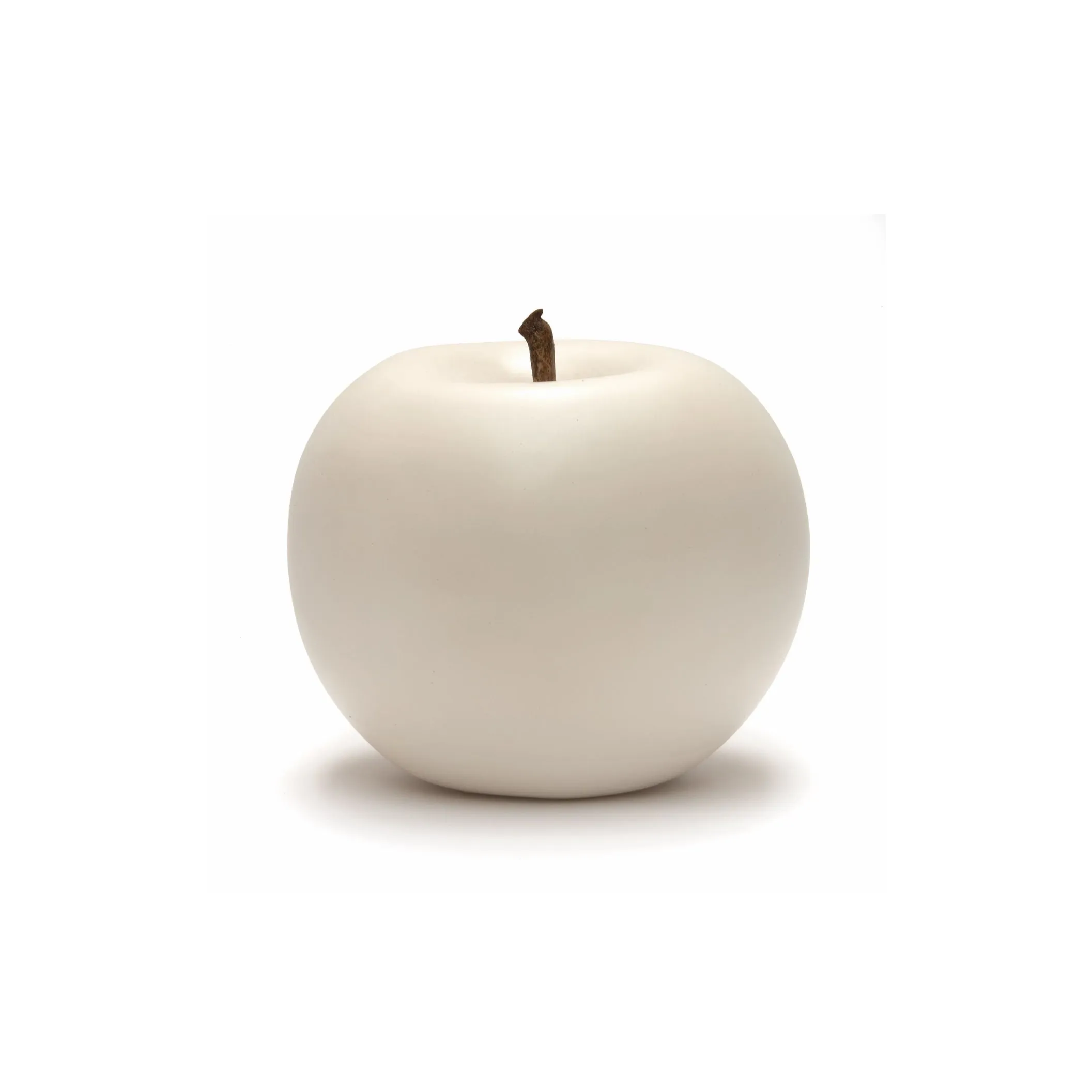 Medium White Apple Sculpture