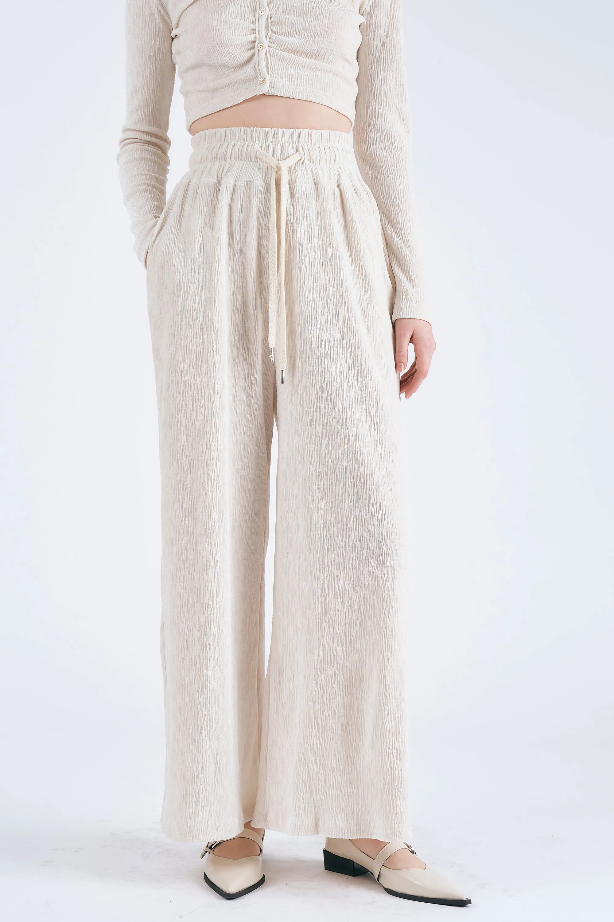 Milla Velour Wide Leg Pants