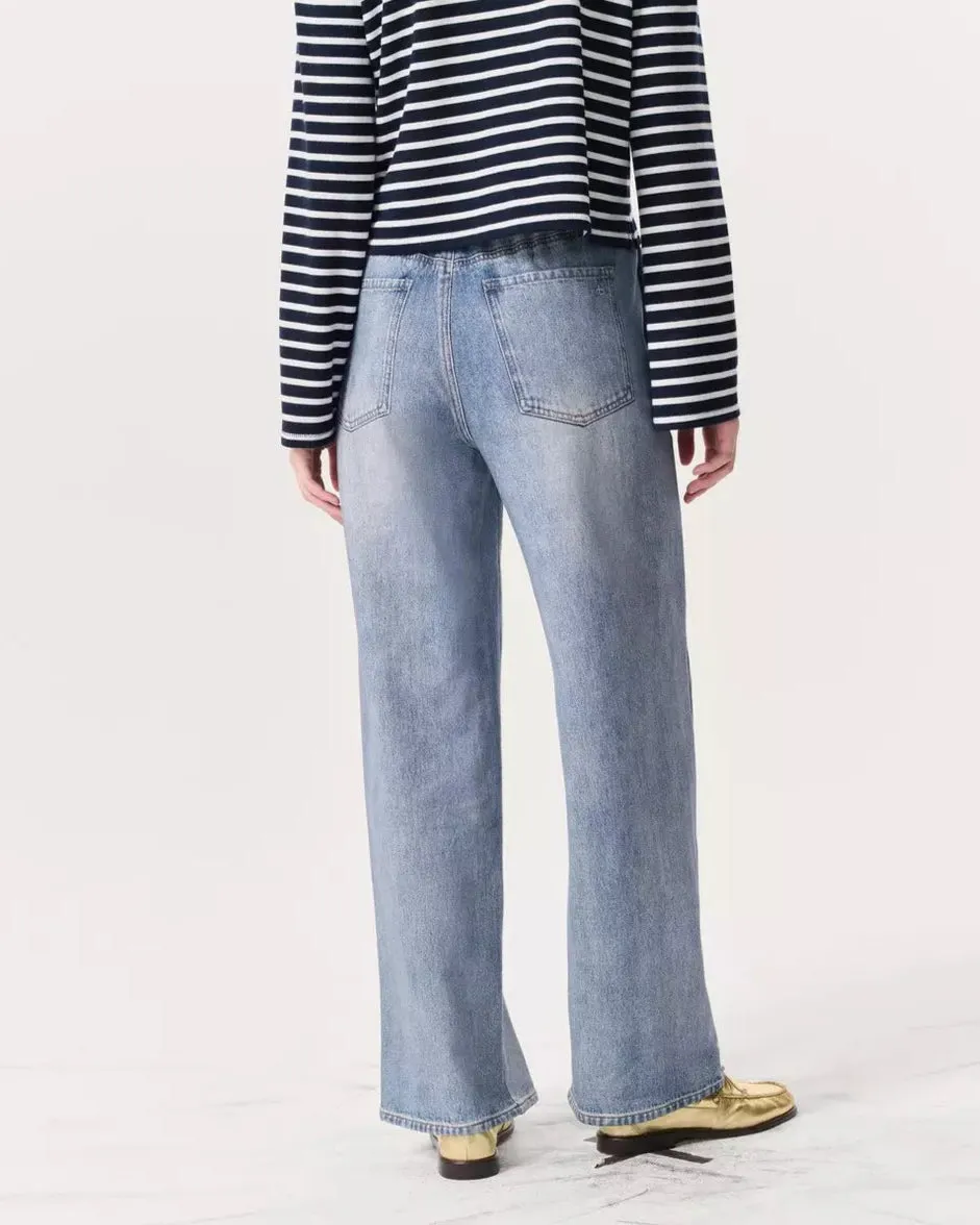Miramar Terry Wide-Leg Track Pants in Coney