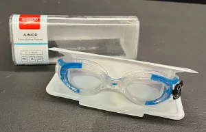 NSRI Drowning Prevention Speedo Junior Futura Biofuse Flexiseal Goggles Clear/Blue- Blue Line