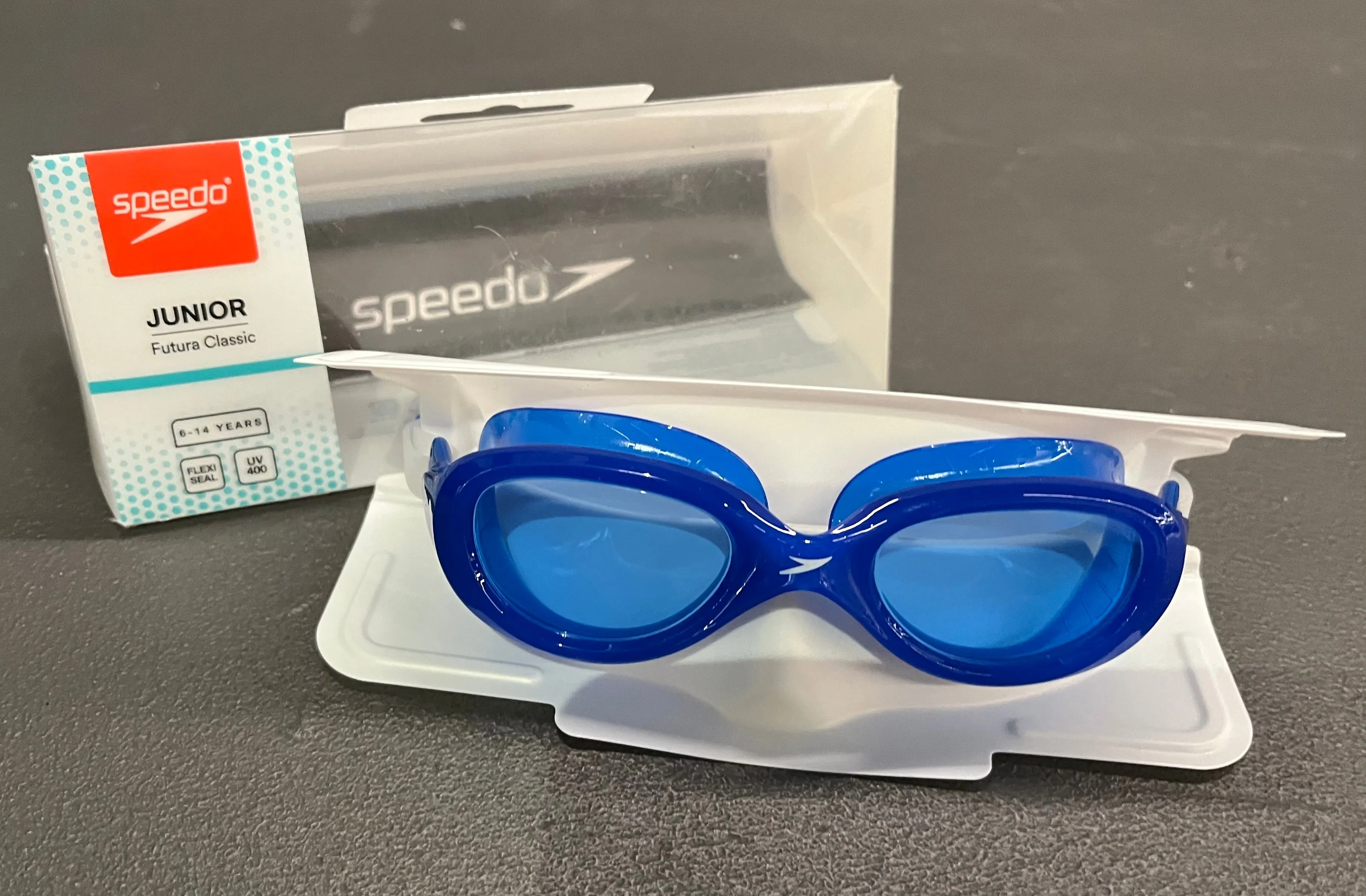 NSRI Drowning Prevention Speedo Junior Futura Classic Goggles Blue - Blue Line