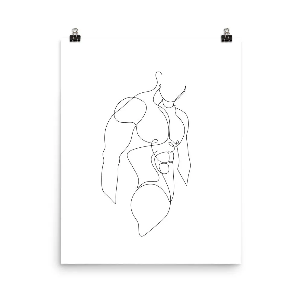 One Line Body Drawing Pose 1