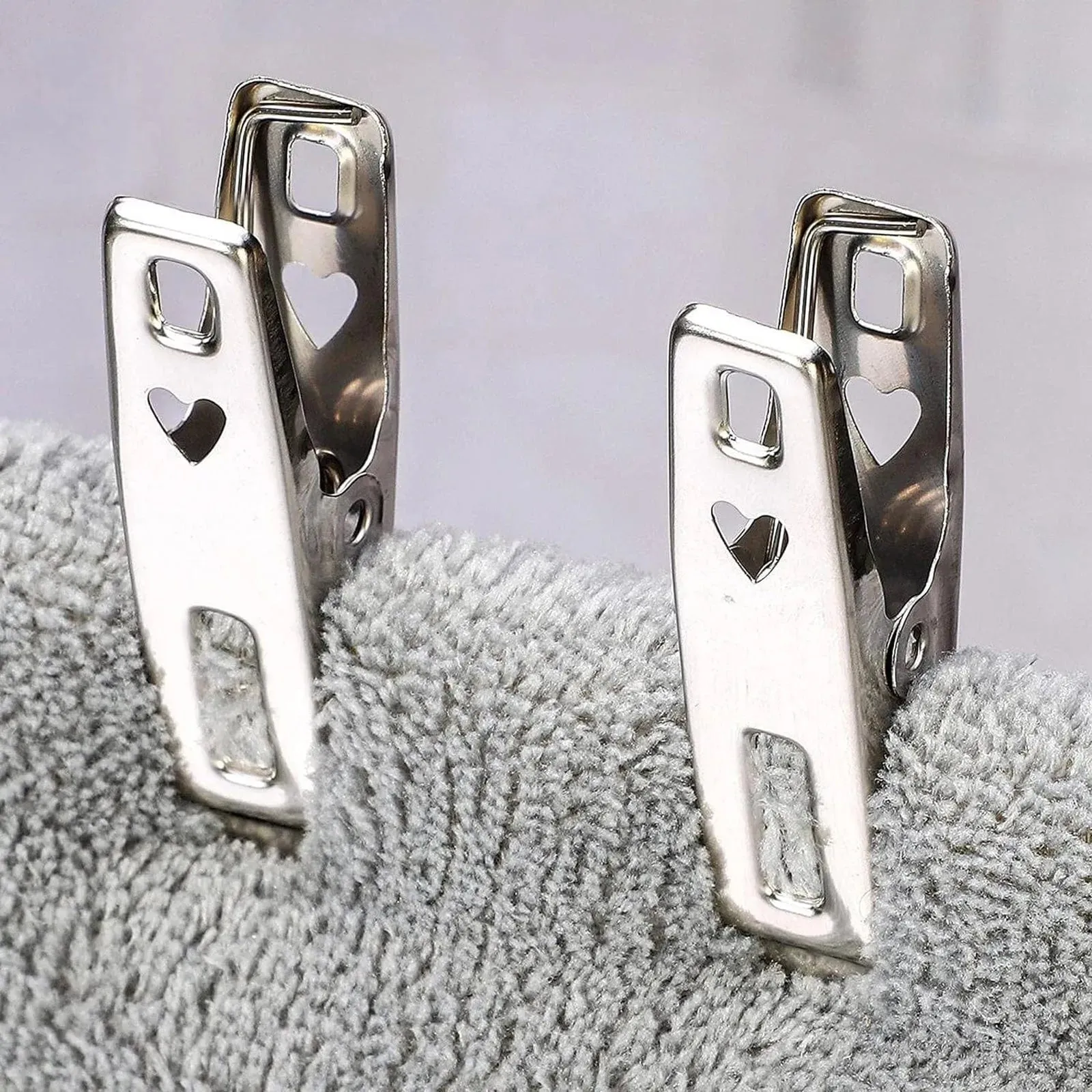 Pack of 20 Spring Loaded Stainless Steel Clothes Pegs