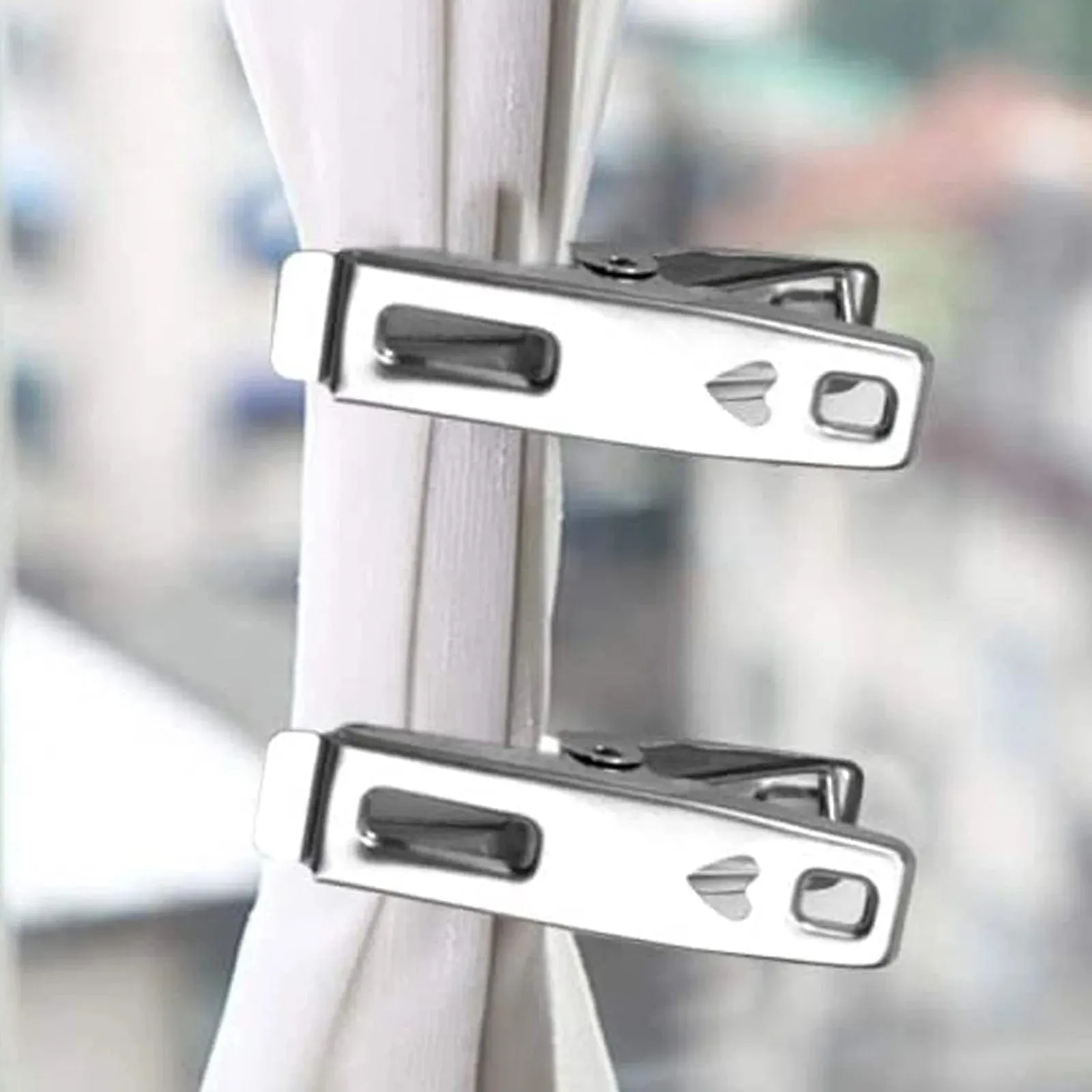 Pack of 20 Spring Loaded Stainless Steel Clothes Pegs