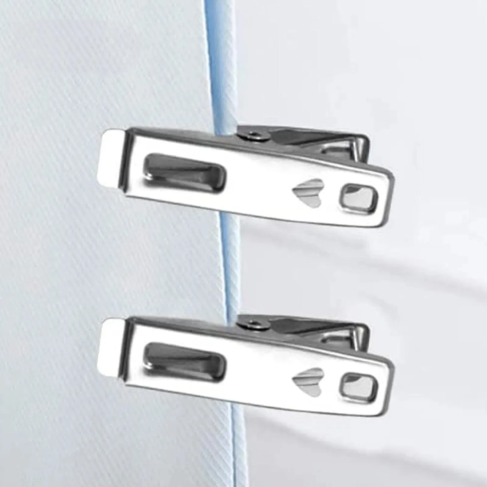 Pack of 20 Spring Loaded Stainless Steel Clothes Pegs
