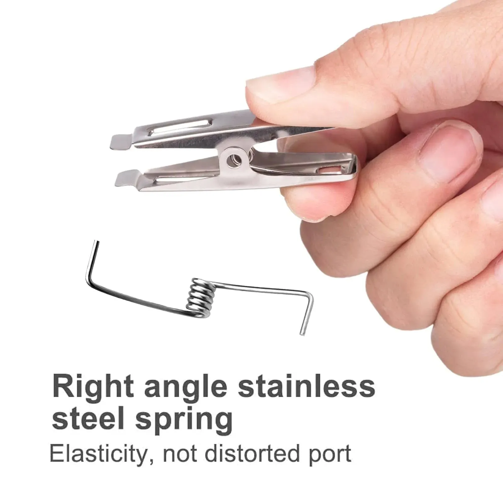 Pack of 20 Spring Loaded Stainless Steel Clothes Pegs