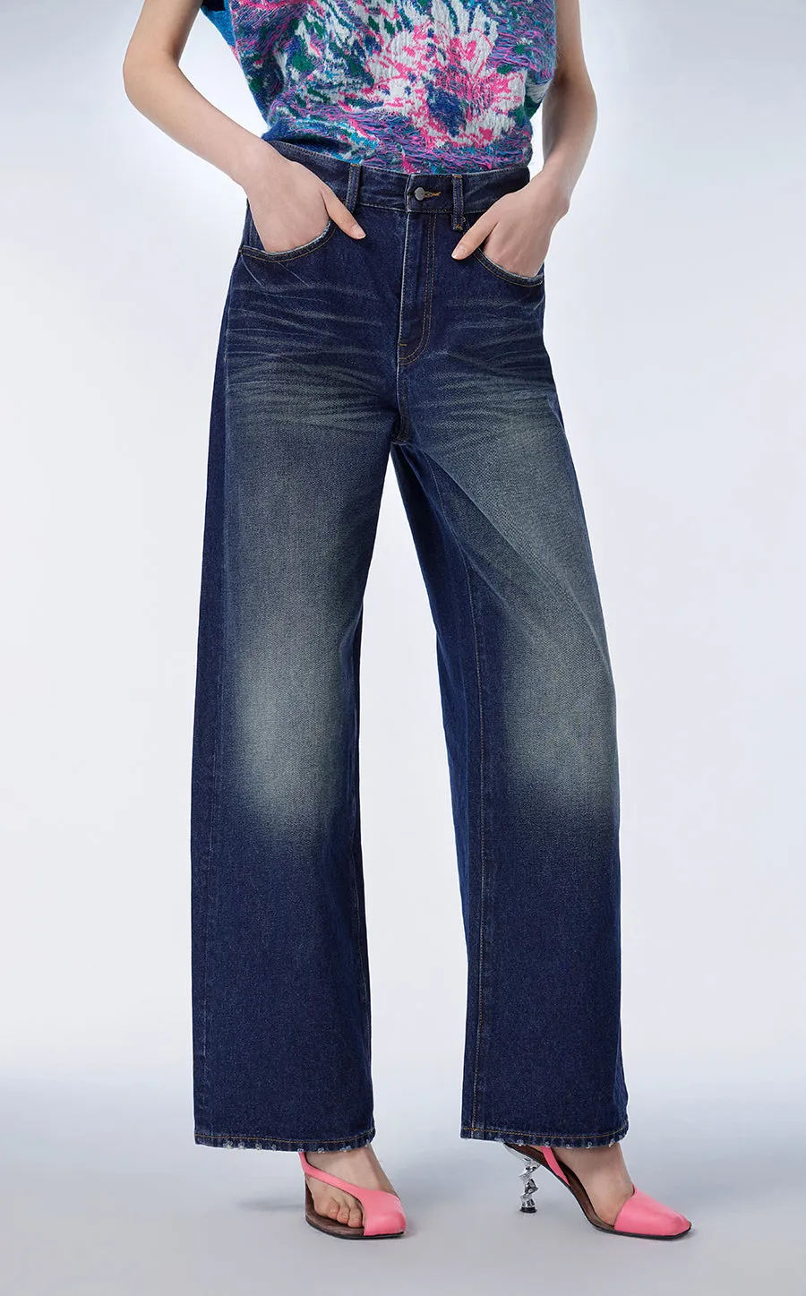 Pants / JNBY Cotton Leisure Wide Leg Pants