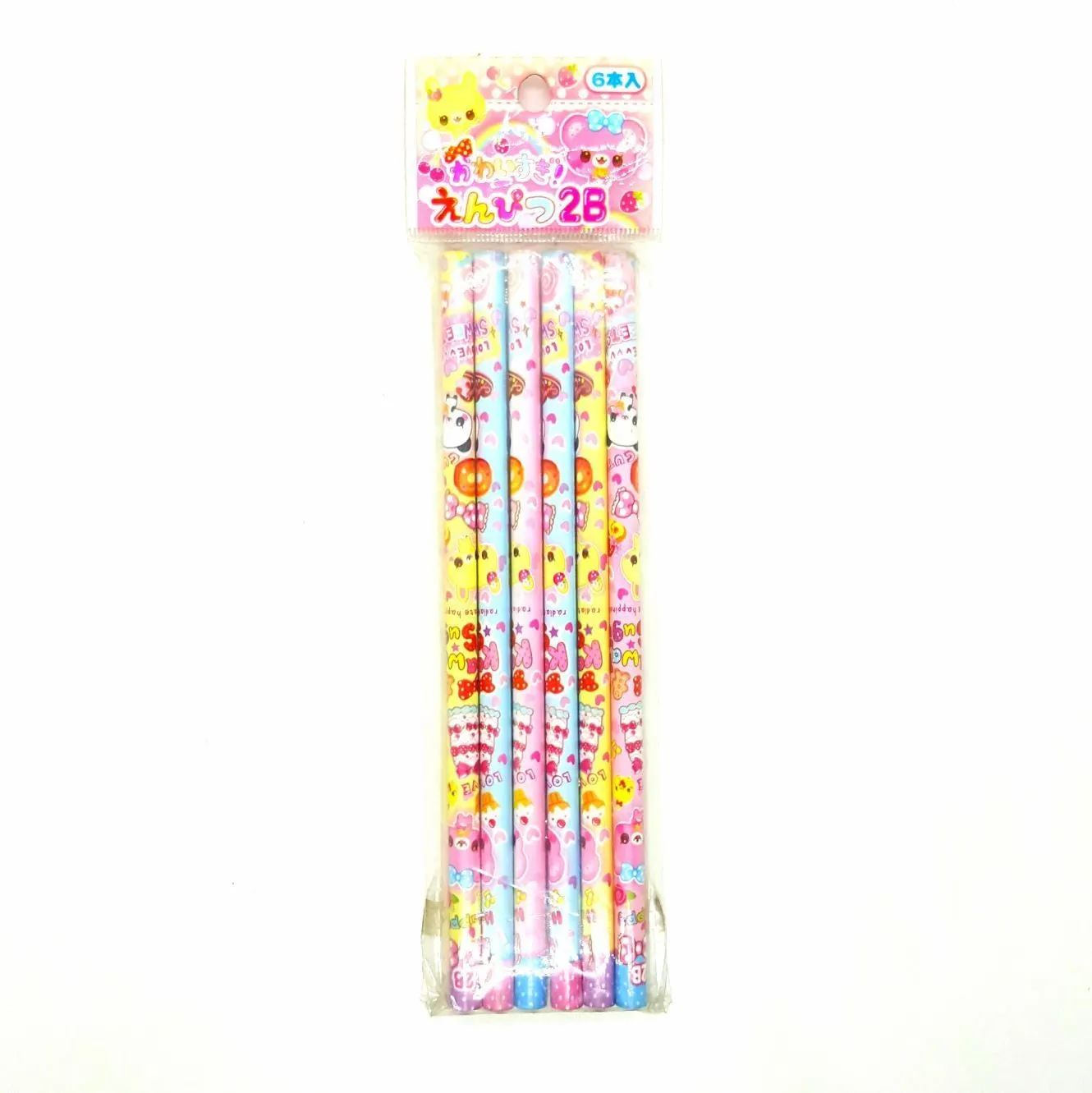 Pencil 2B Kawai 6pcs