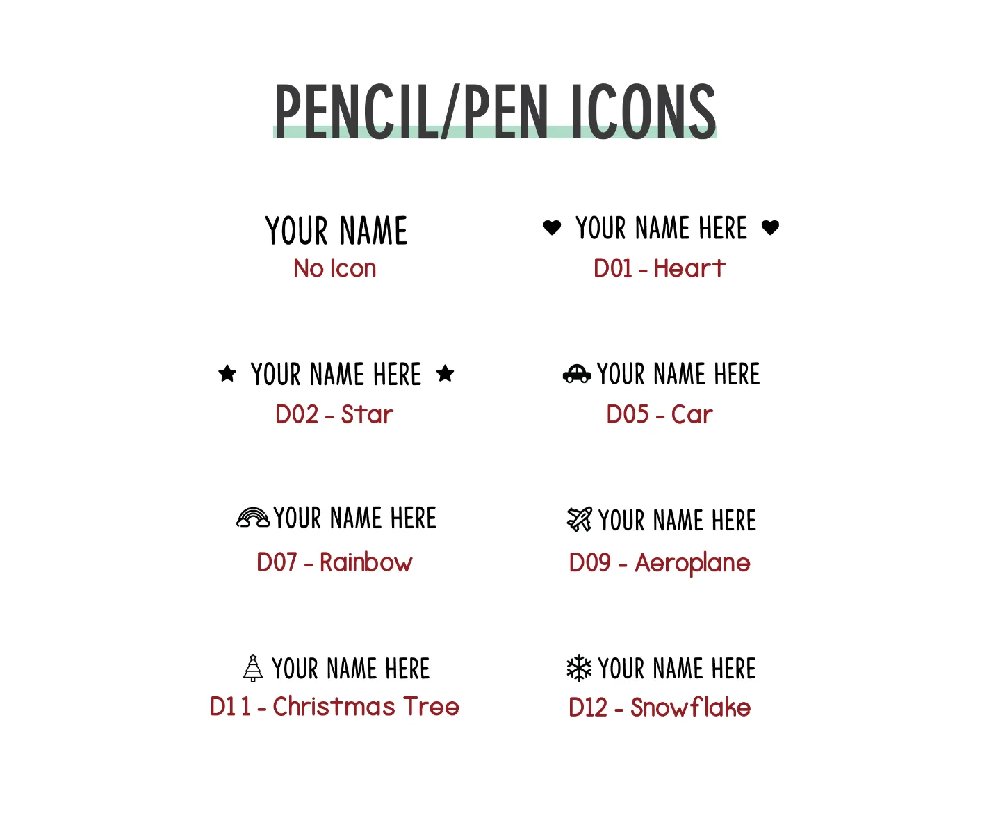 Personalised Pencil & Pouch (3pcs)