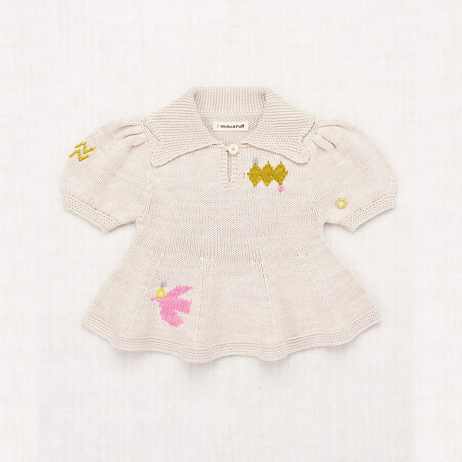 Pima Cotton Fête Puff Top - Moon