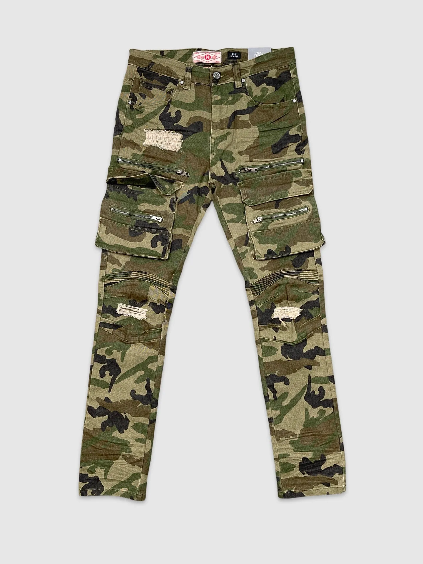 PJ-D610-Premium Slim Fit Washed Cargo Pants
