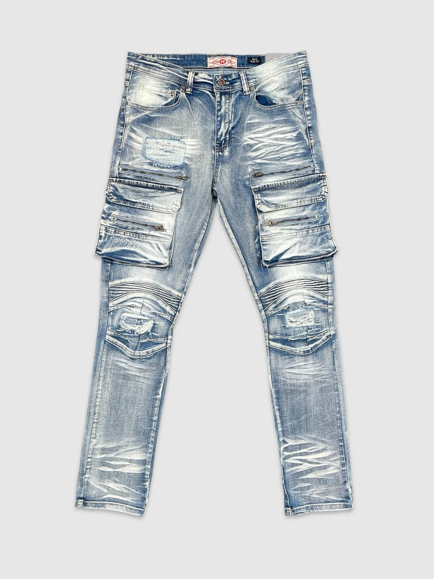 PJ-D610-Premium Slim Fit Washed Cargo Pants