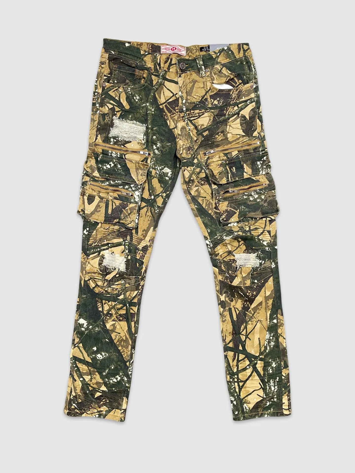 PJ-D610-Premium Slim Fit Washed Cargo Pants