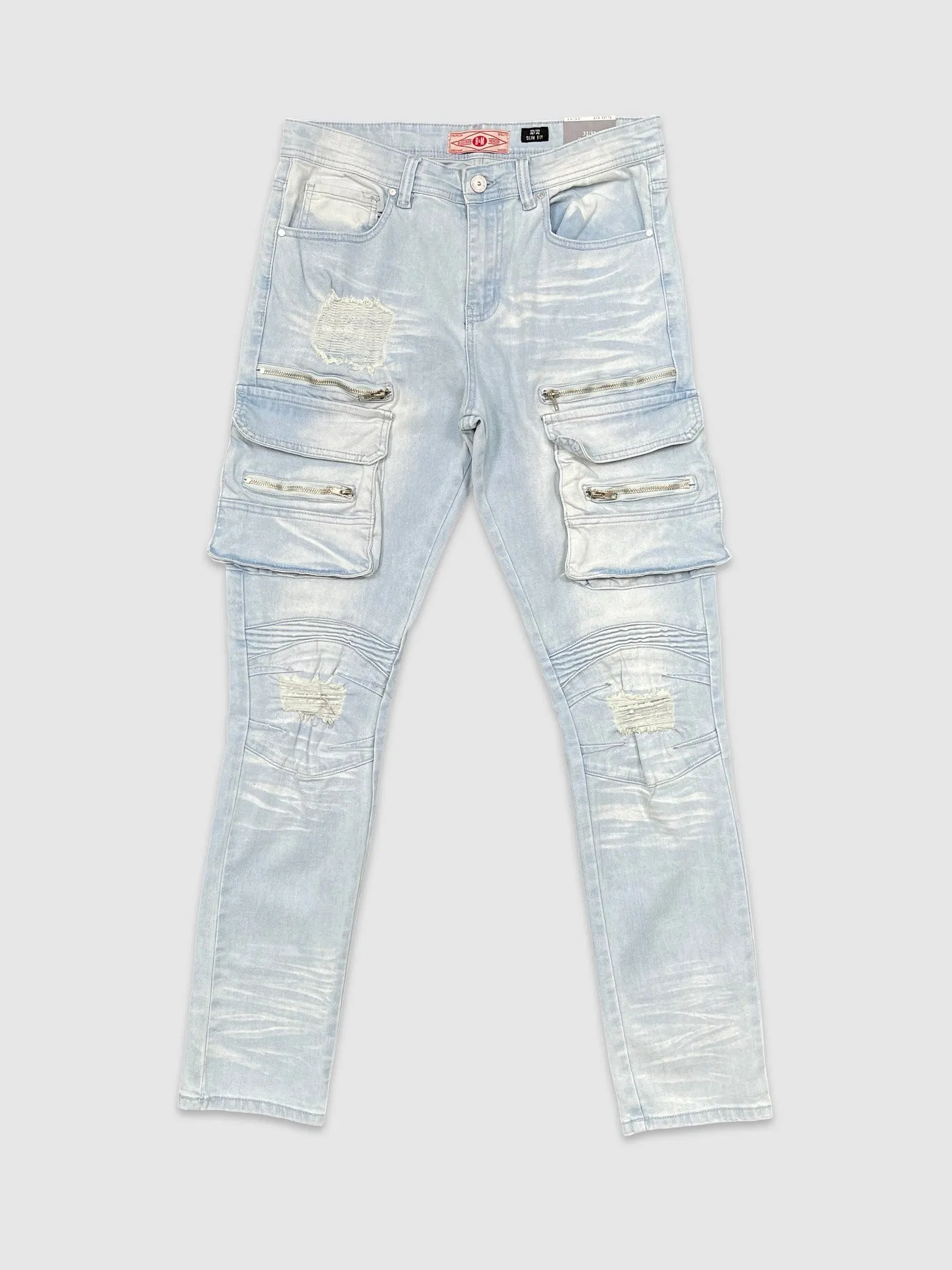 PJ-D610-Premium Slim Fit Washed Cargo Pants