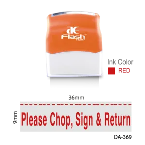 Please Chop, Sign and Return Stamp