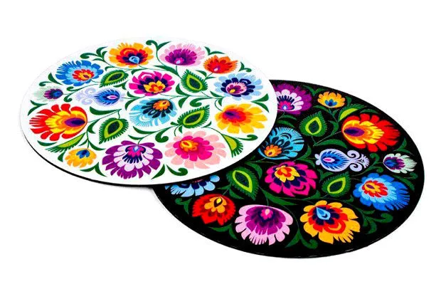Polish Folk Art Round Mouse Pad