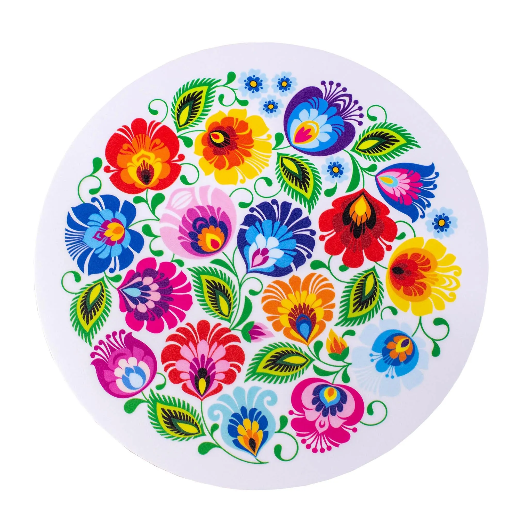 Polish Folk Art Round Mouse Pad