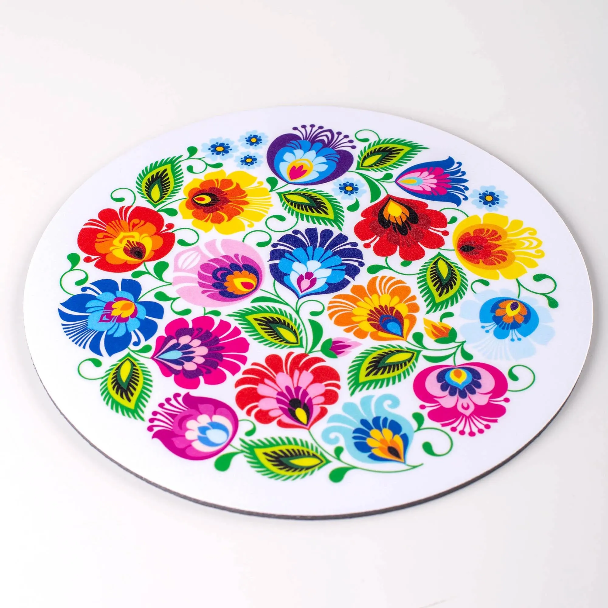 Polish Folk Art Round Mouse Pad