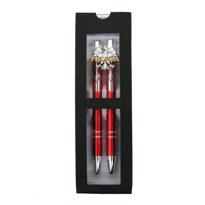 Polska Eagle Ballpoint Pen & Mechanical Pencil Gift Set