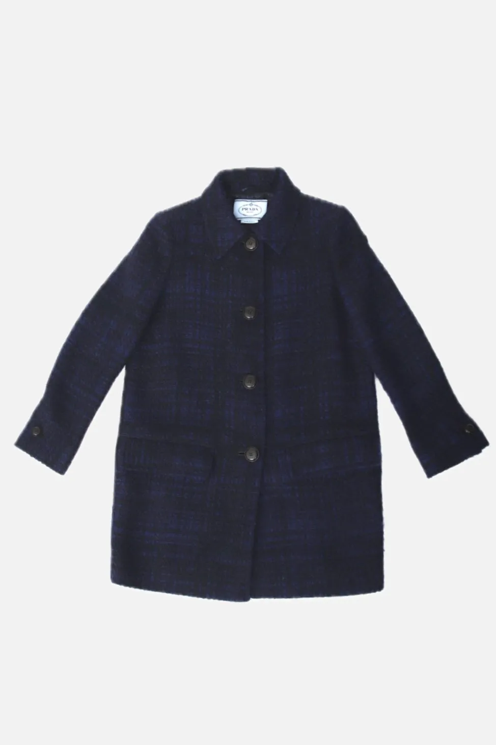 Prada Virgin Wool Tweed Coat