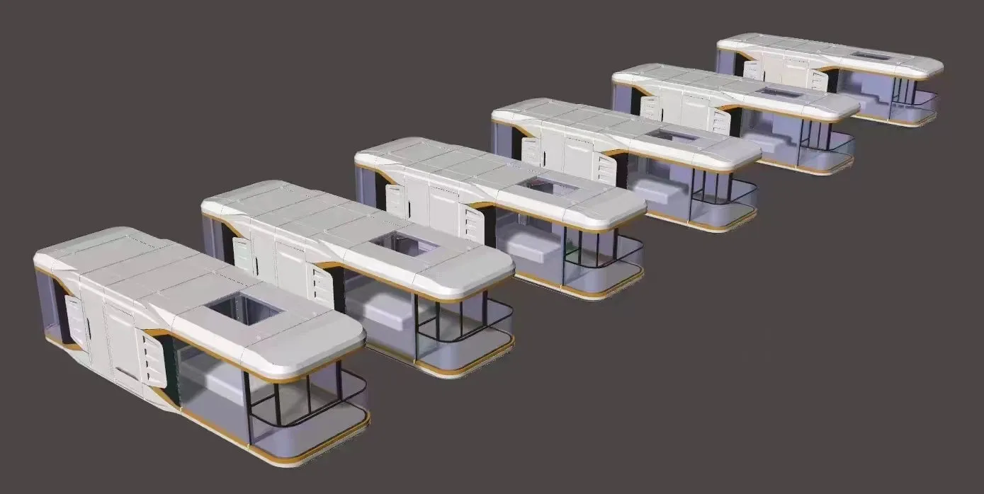 prefab container house cabin hotel space capsule office tiny home