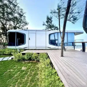 prefab container house cabin hotel space capsule office tiny home