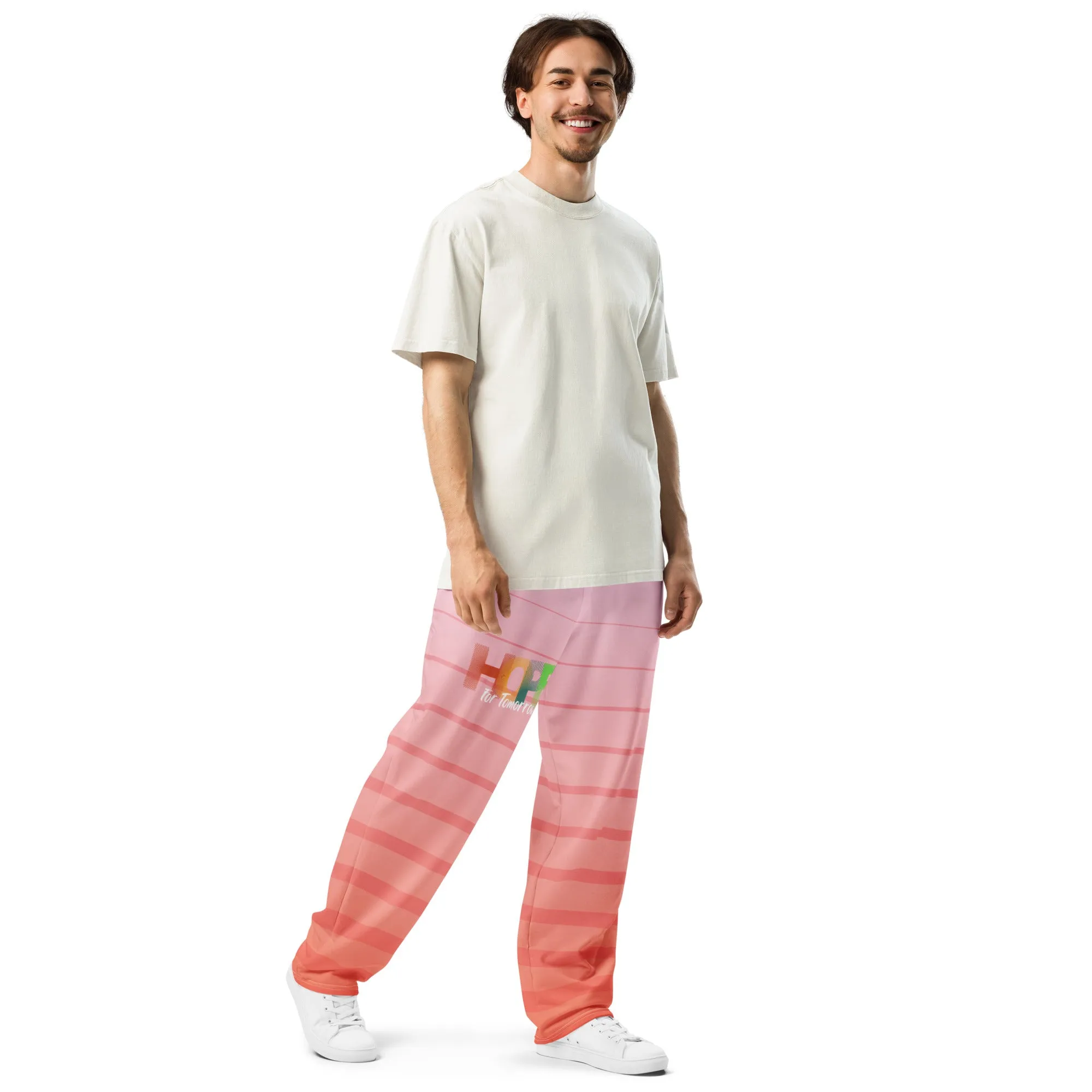 "Hope For Tomorrow" Recycled Wide-leg joggers