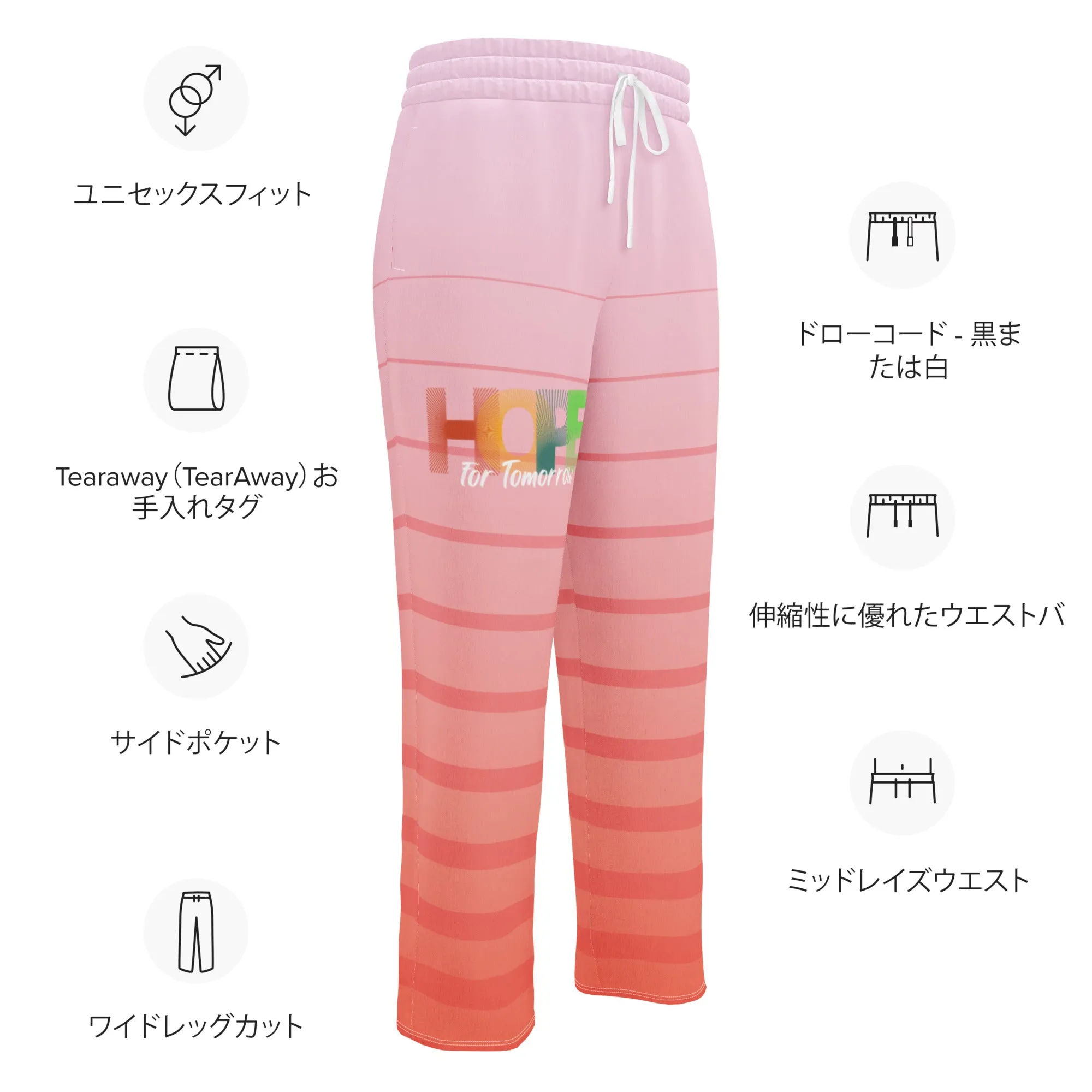 "Hope For Tomorrow" Recycled Wide-leg joggers