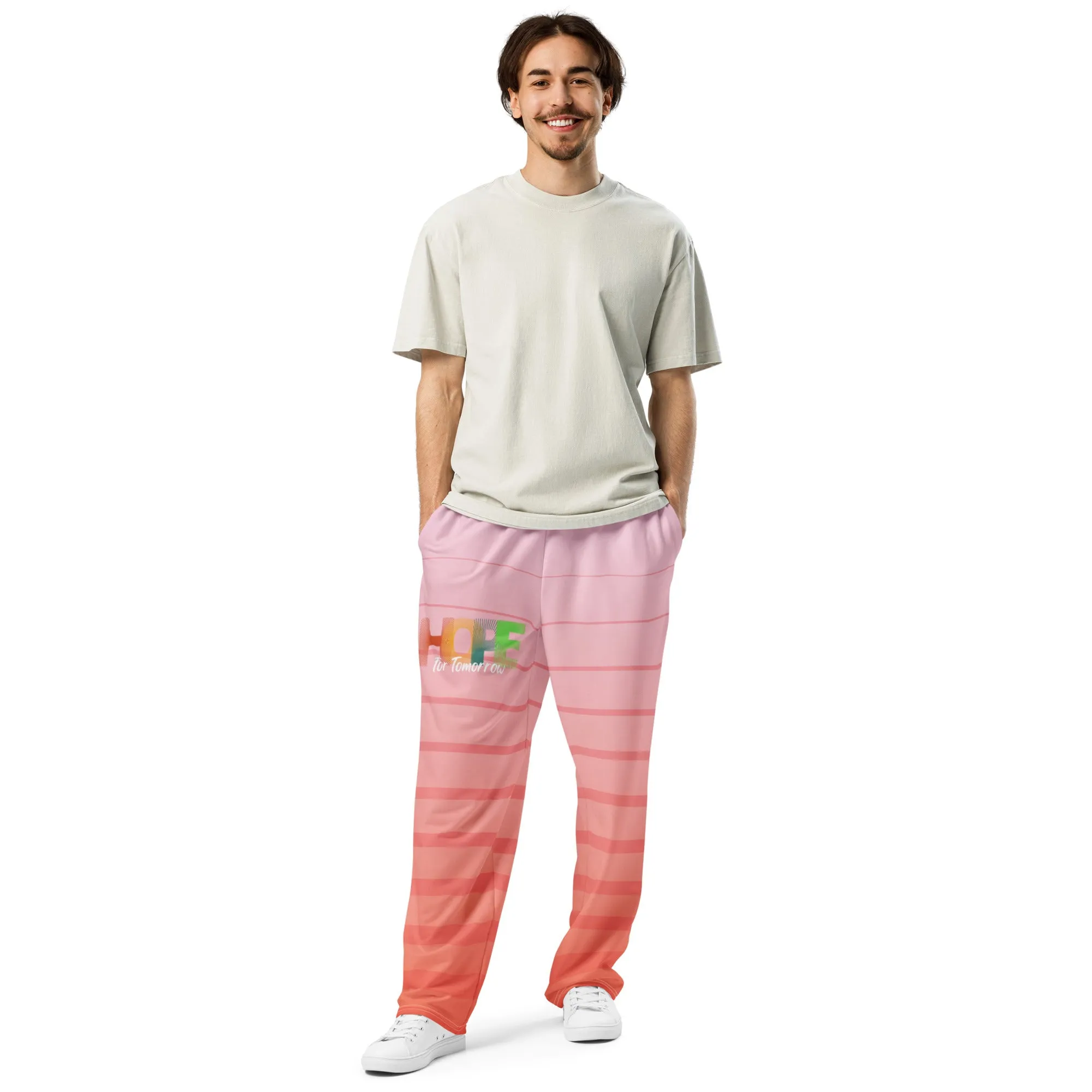 "Hope For Tomorrow" Recycled Wide-leg joggers