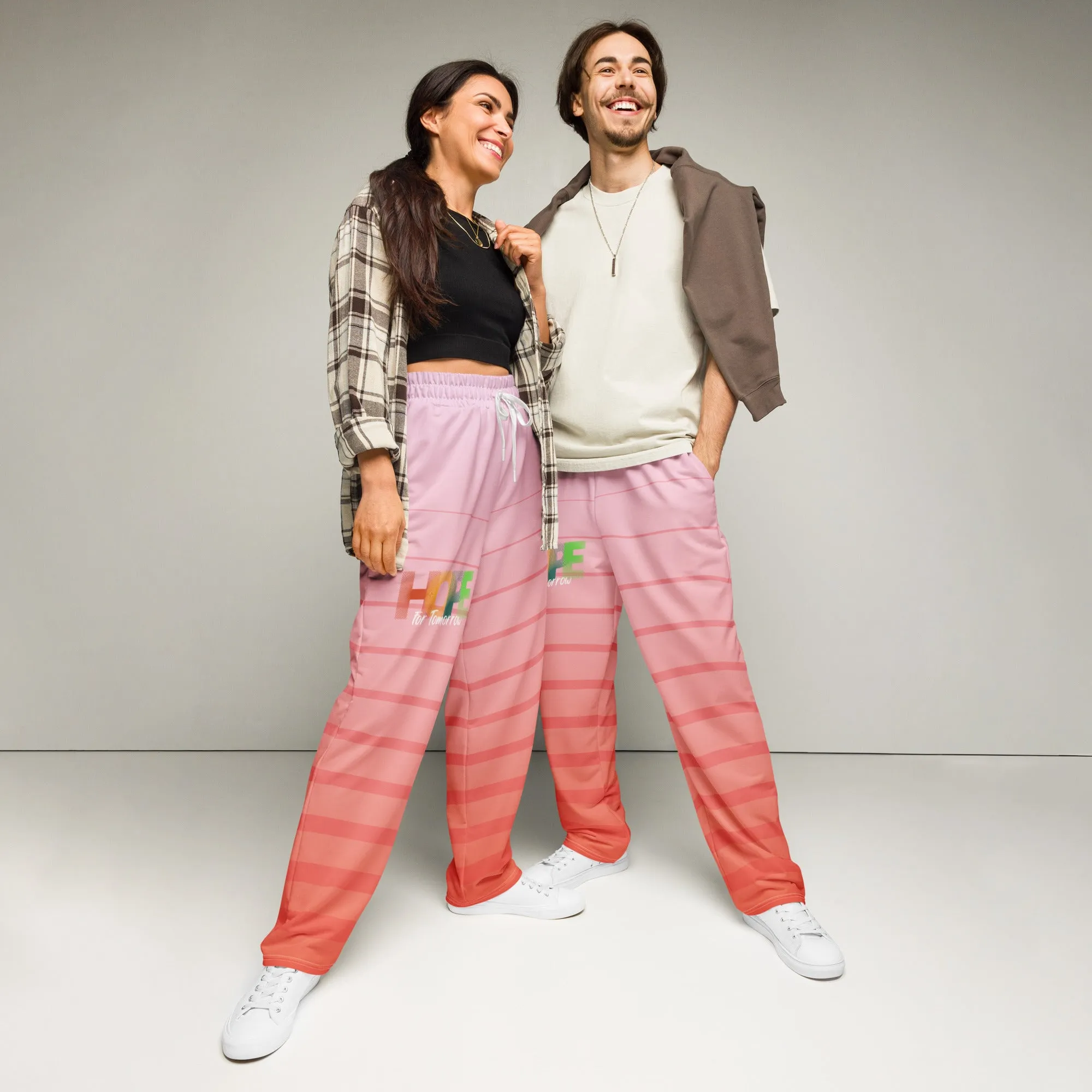 "Hope For Tomorrow" Recycled Wide-leg joggers