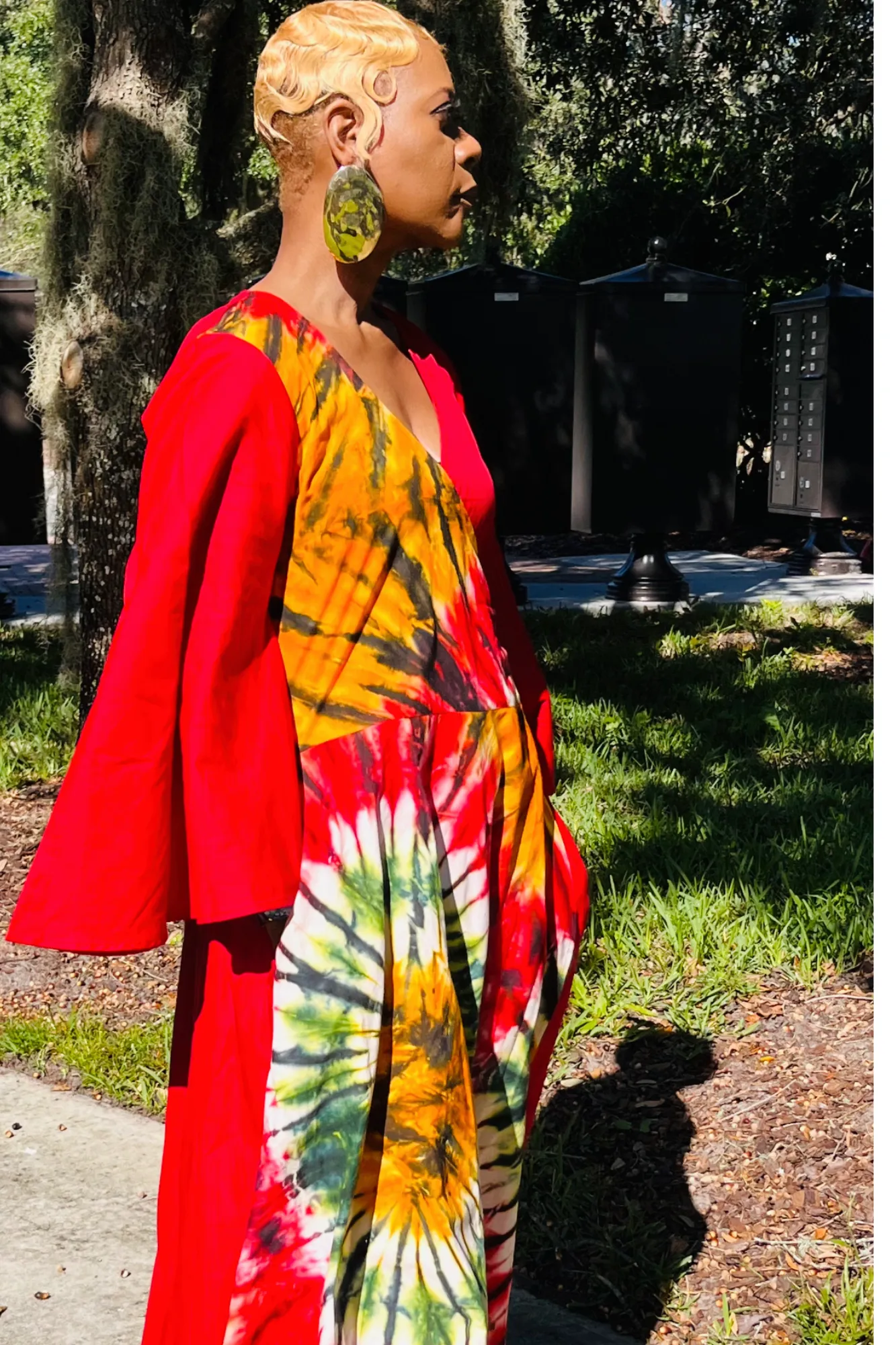 Radiant Burst Wrap Dress
