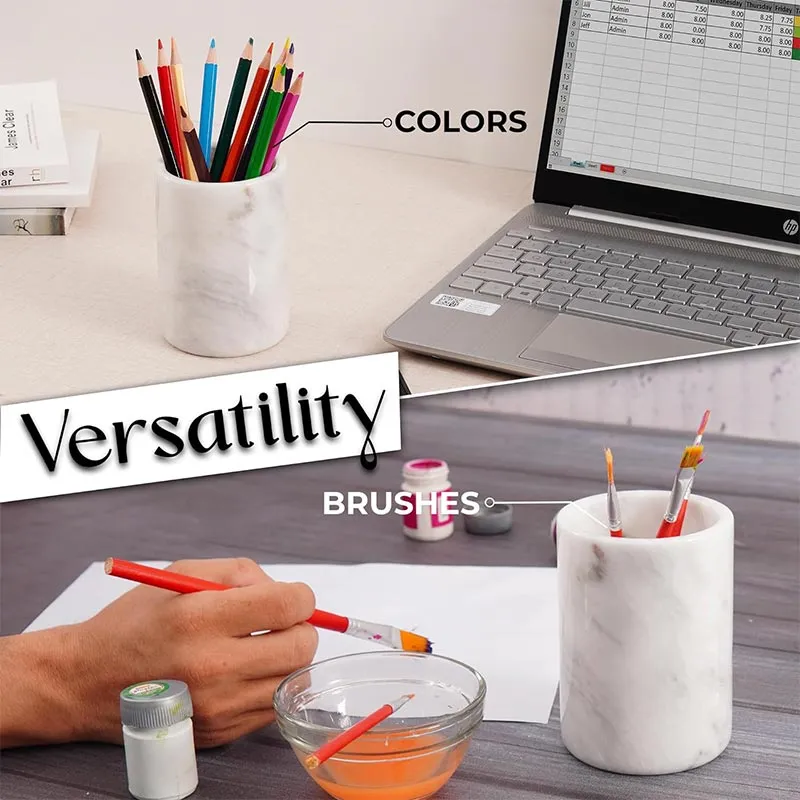 Radicaln Marble Stationery Holder - Desk Organizer Set