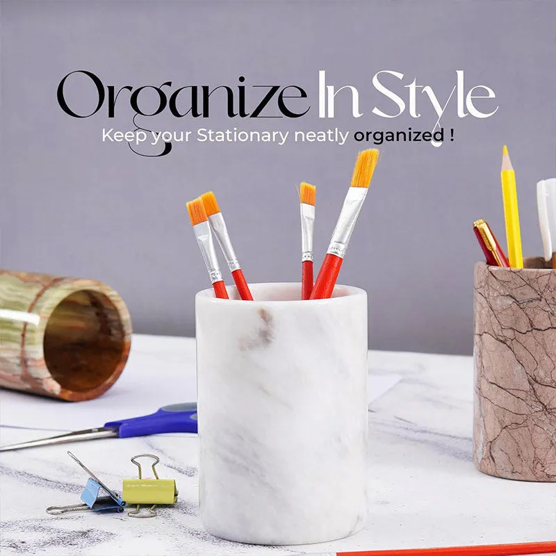Radicaln Marble Stationery Holder - Desk Organizer Set