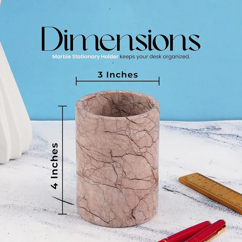 Radicaln Marble Stationery Holder - Desk Organizer Set