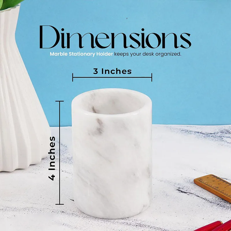 Radicaln Marble Stationery Holder - Desk Organizer Set