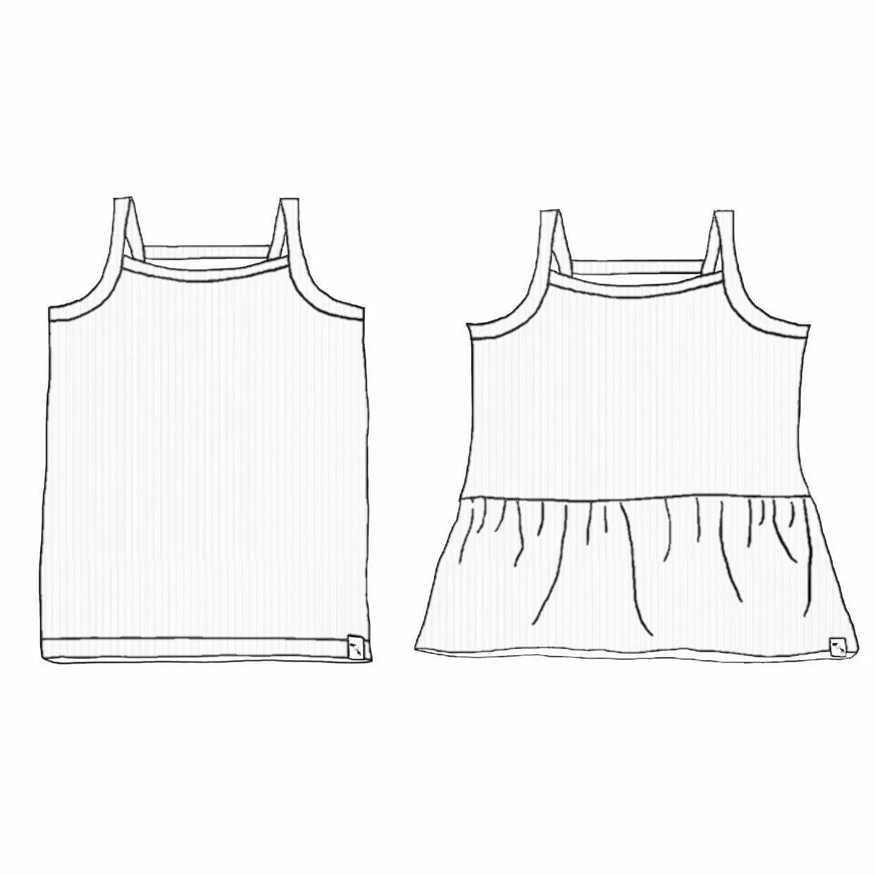 RIB KNIT - Kinley Tank/Peplum