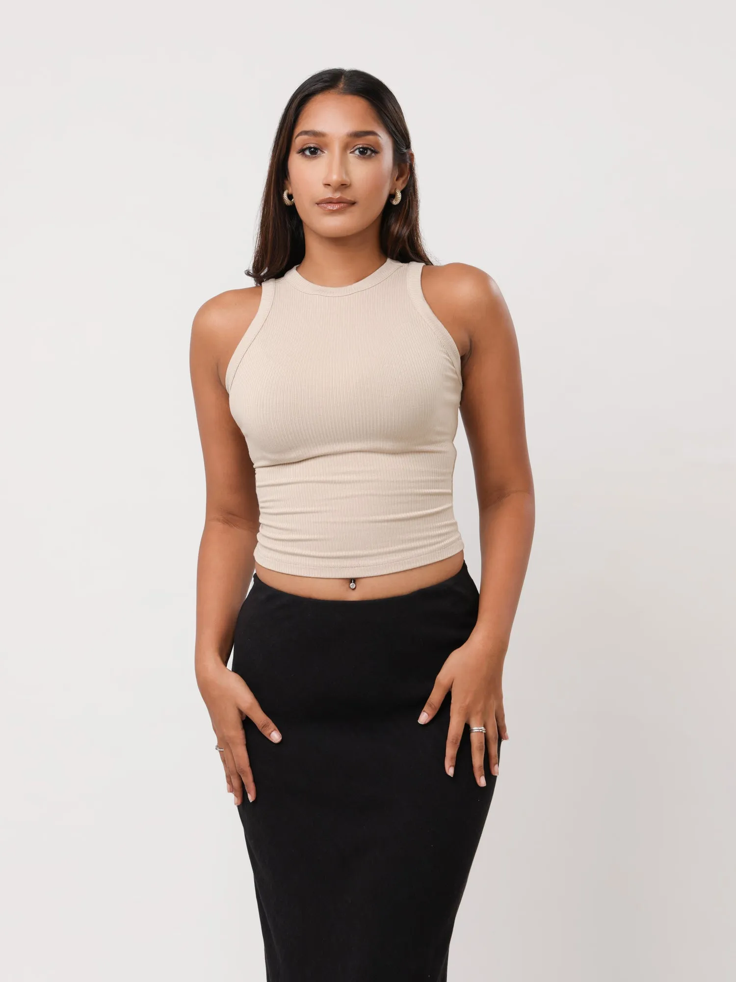 Riri Sleeveless Halter Neck Crop Top