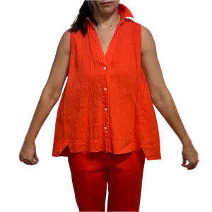 RO - Sleeveless Button Down Blouse