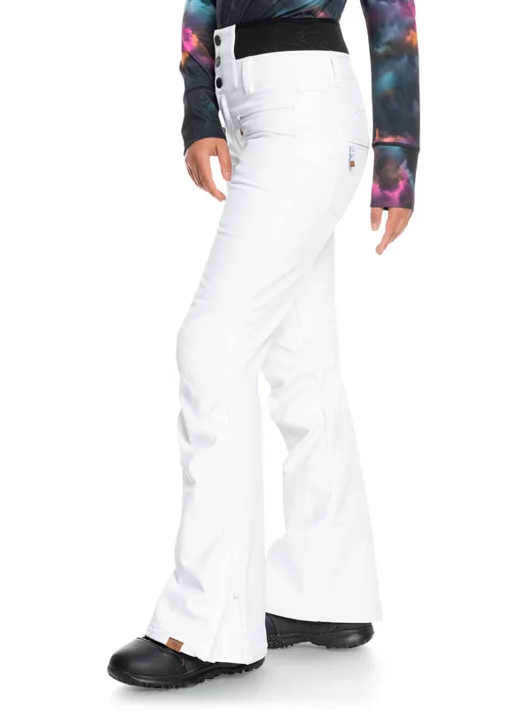 Roxy Rising High Womens Pants Bright White