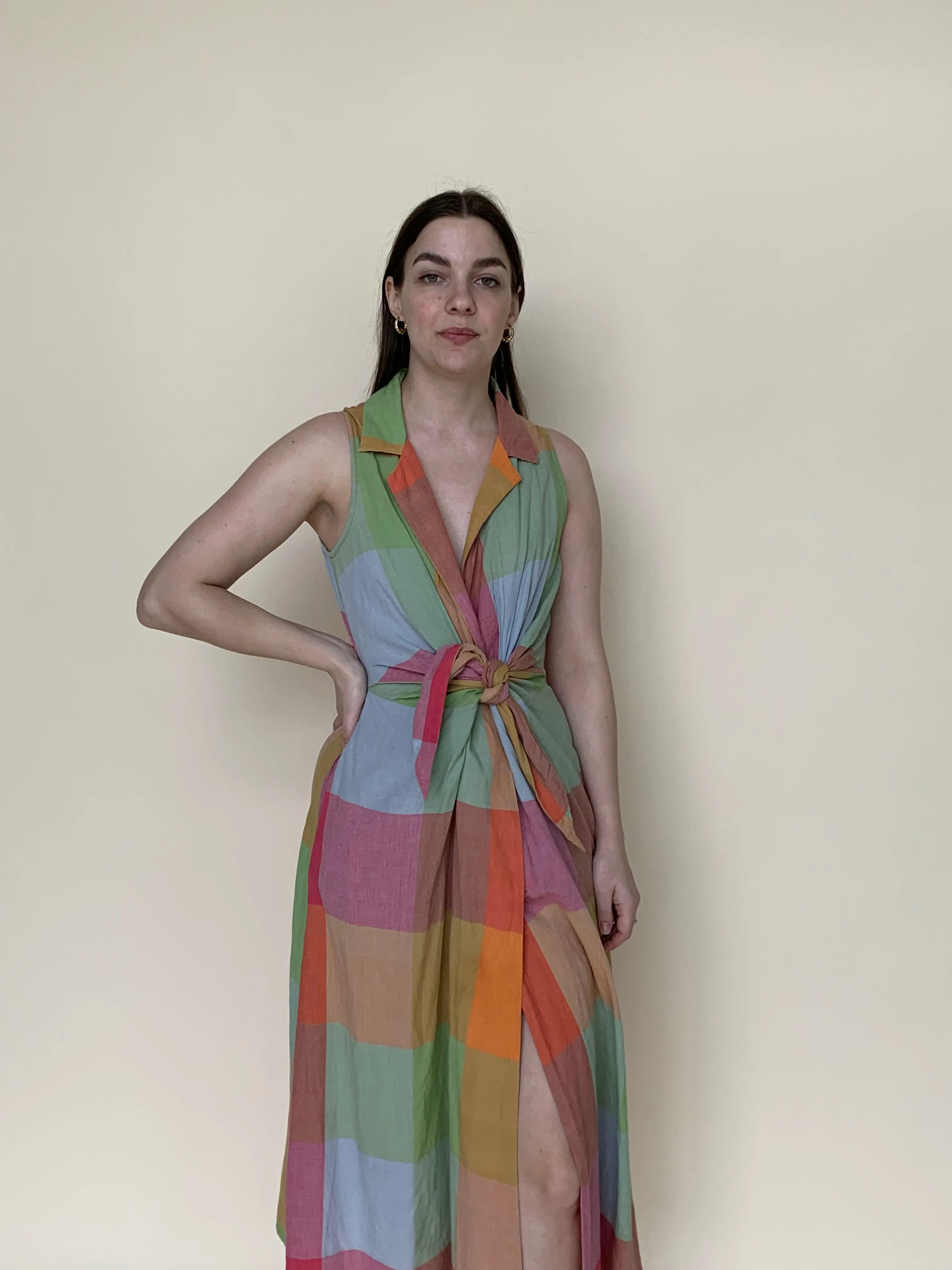 Rujuta Sheth plaid midi dress