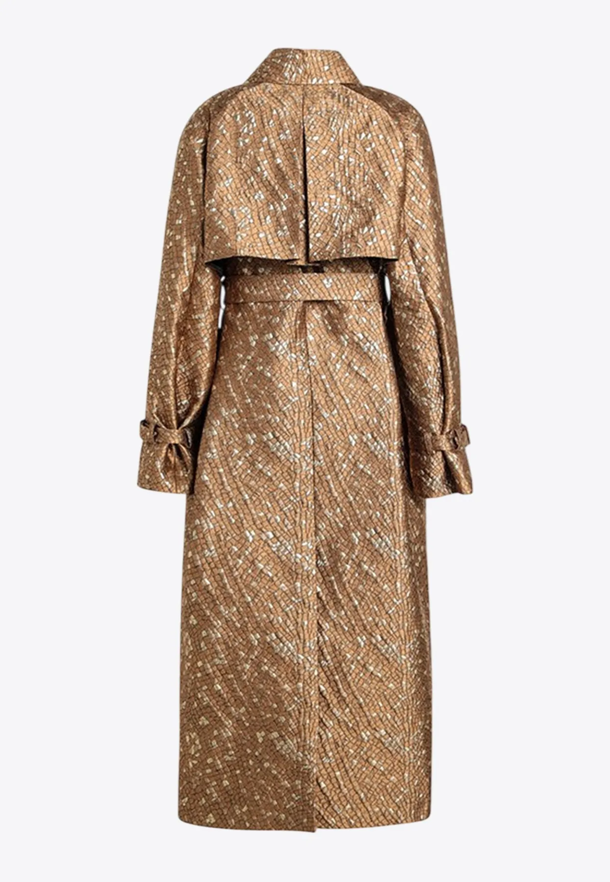 Salsa Oversized Jacquard Trench Coat