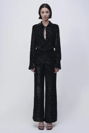 Shivon Wide Leg Pant in Black