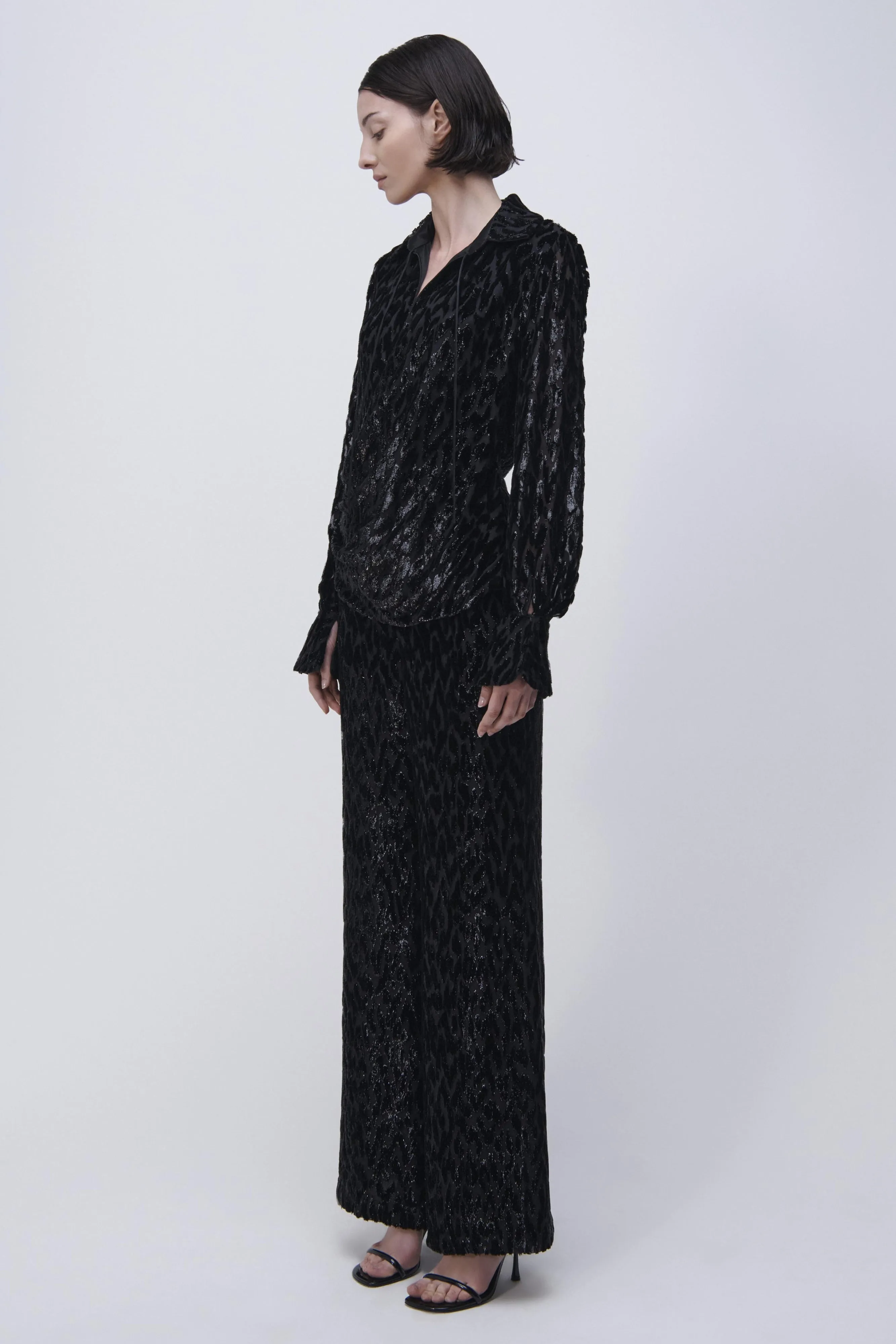 Shivon Wide Leg Pant in Black