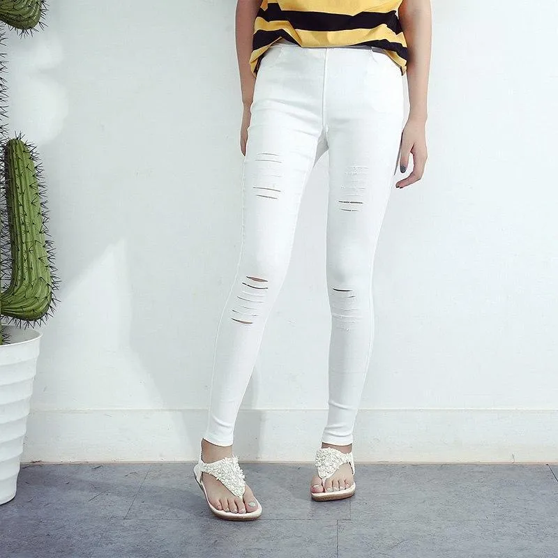 Shredded Pencil Pants