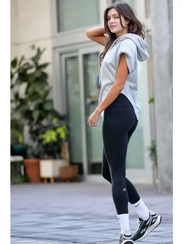 Sleeveless drop shoulder casual hoodie