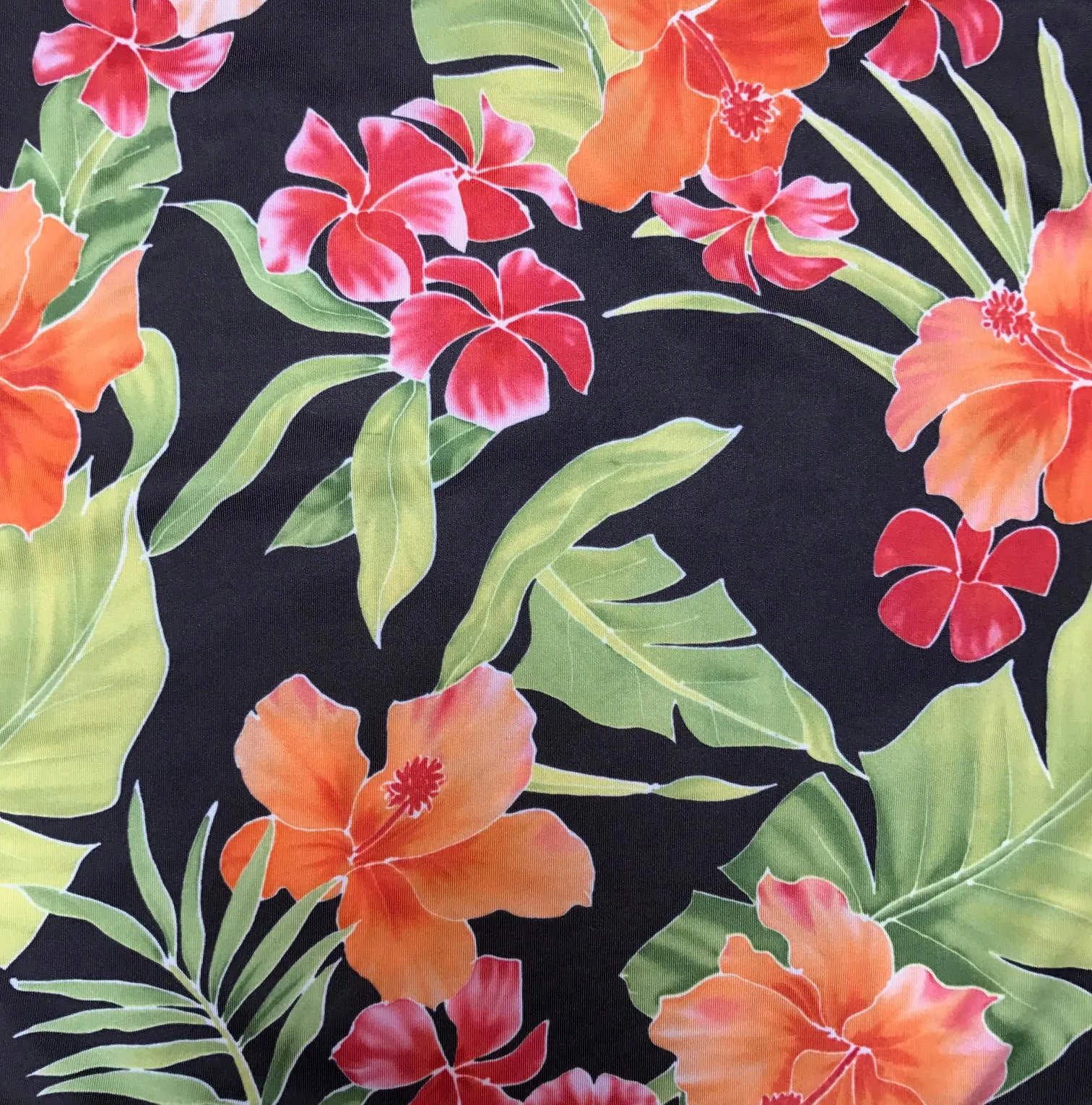 SLEEVELESS TOP RASH GUARD RED TIGER/HAWAIIAN FLORAL